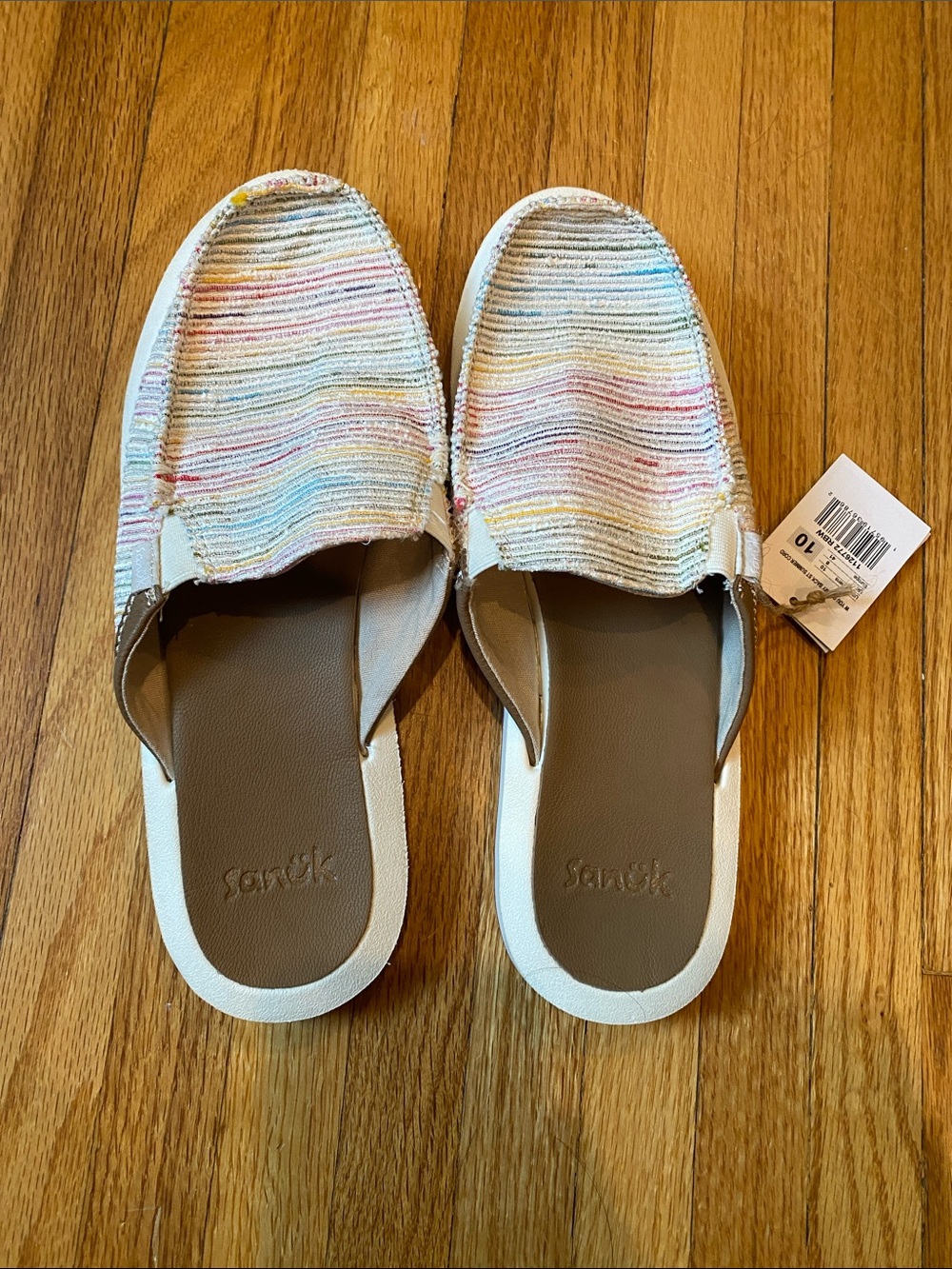Sanuk Women's Pastel Stripe Slip-On Mules